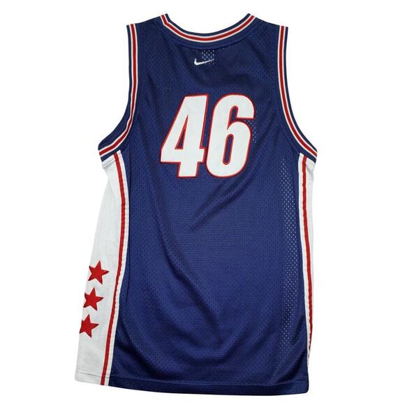 Vintage Nike NBA #46 Jersey – Youth L (16-18) – Red White Blue Stars - Picture 5 of 6